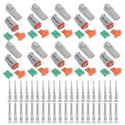 Set di 10 connettori DT a 2 pin, impermeabili, in PA66, per uso automobilistico