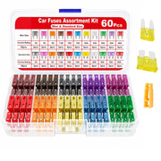 Set di 60 fusibili per auto, in plastica, da 30 A, di diversi colori