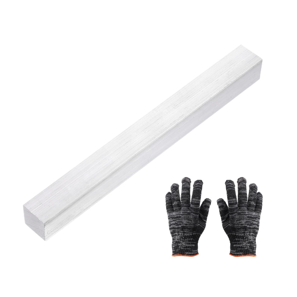 Barra piatta in alluminio 6061, 20x20x204 mm, quadrata, fresata