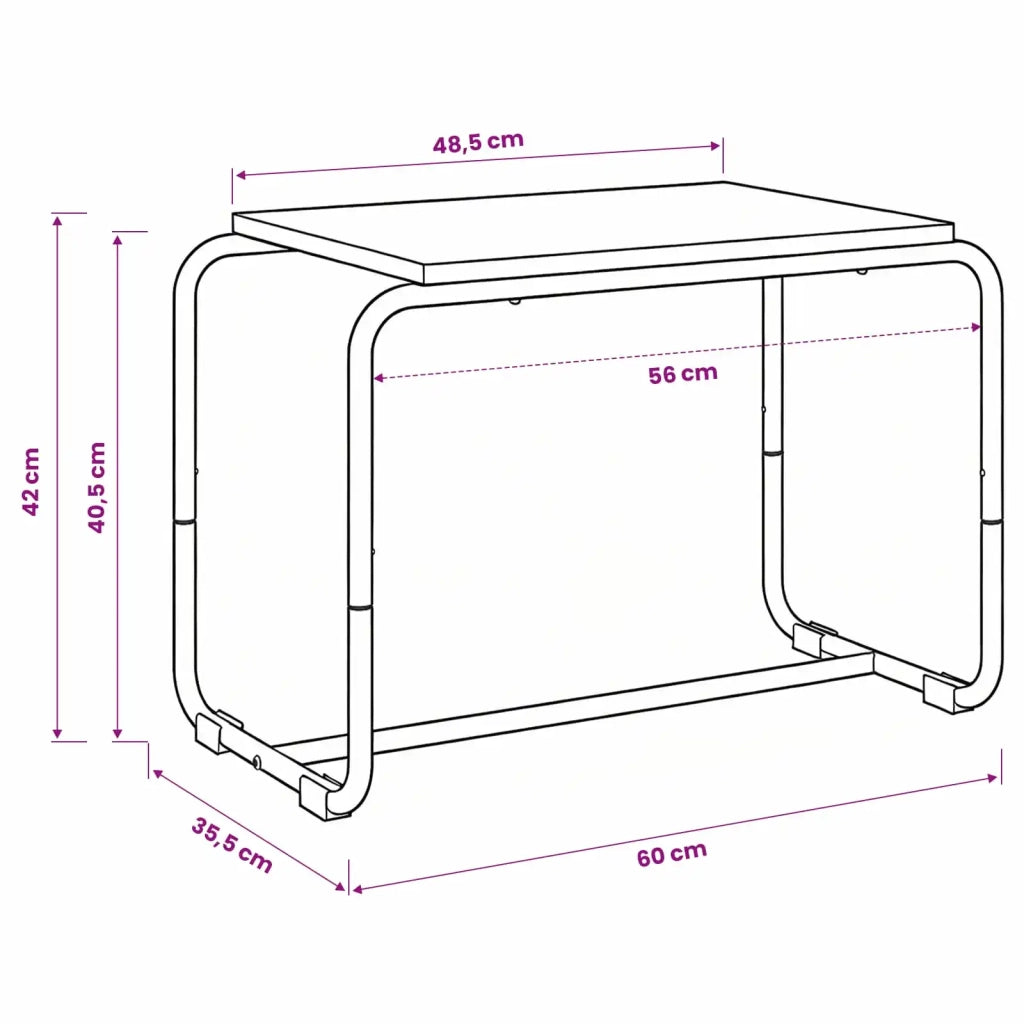 Supporto TV 60 x 35.5 x 42 cm Sonoma grigio