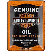 Targa in metallo Harley-Davidson, olio, dimensioni 15x20 cm