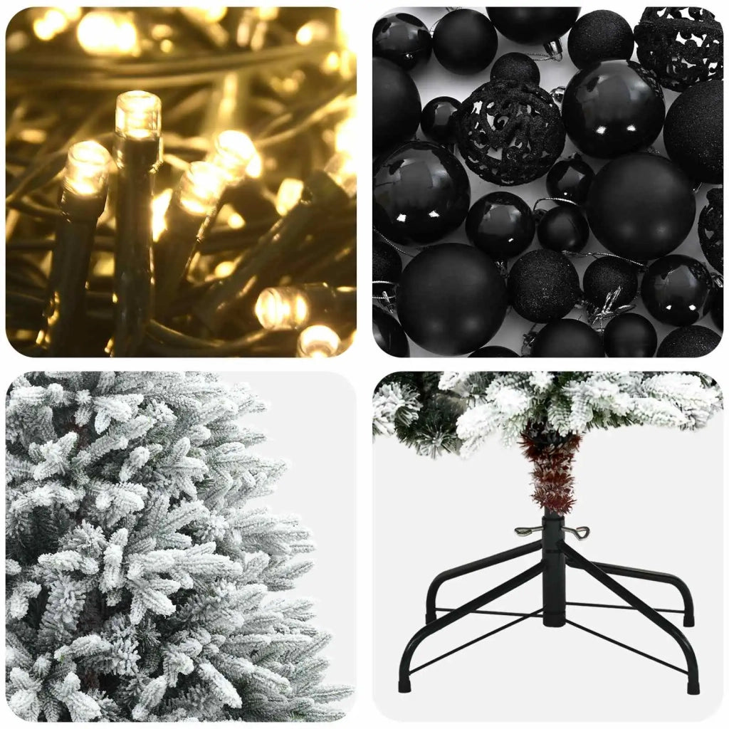 Albero di Natale Artificiale con Palline 210 cm 300 LED 3466448