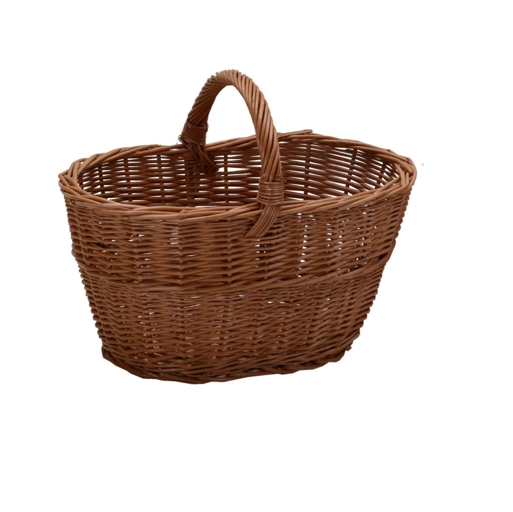 Cesto portalegna vimini europeo manico basso medio cm 50x34h24/37
