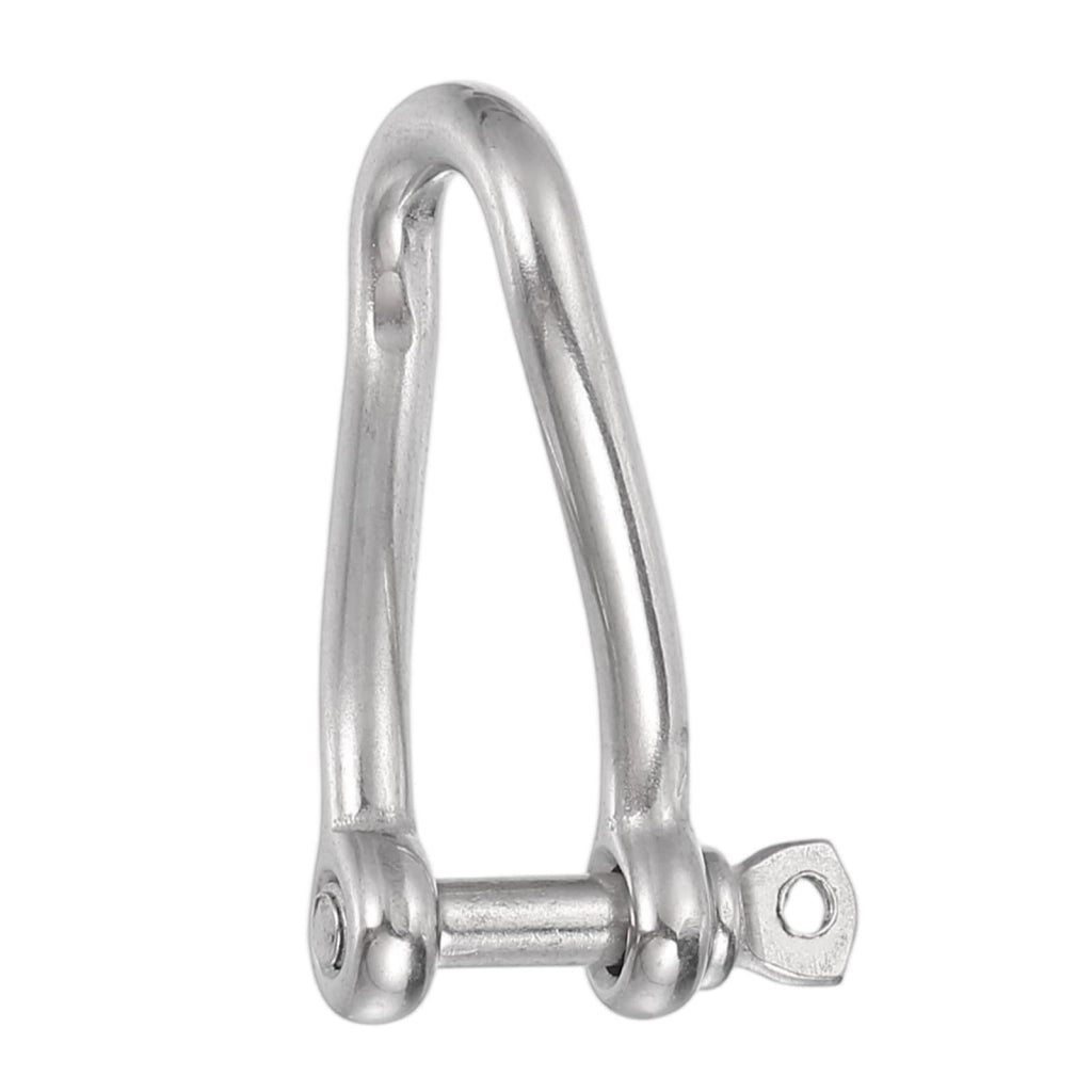 316 Rvs Twist Beugel 90 Gradi 5/32" 4mm, Clevis Twist con Perno a Vite Qualità Marina per Vela, Traino Auto, Tende Outdoor