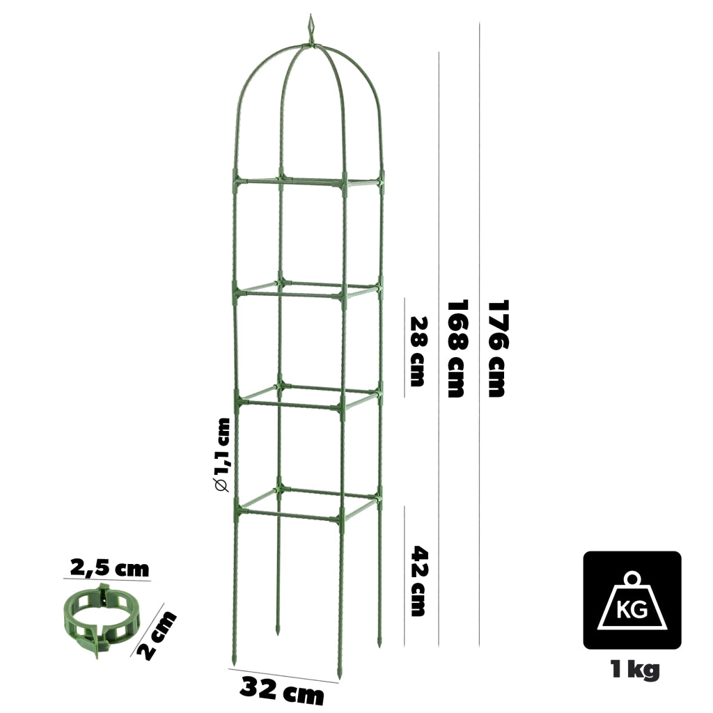 KADAX Supporto per pomodori a 4 livelli, 2 pz
