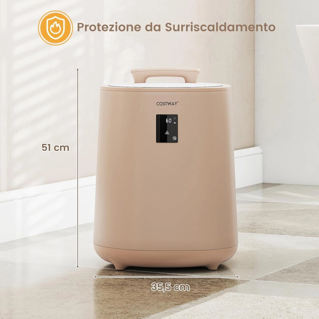 Scalda Asciugamani Portatile 18 L con Display LED, caffè