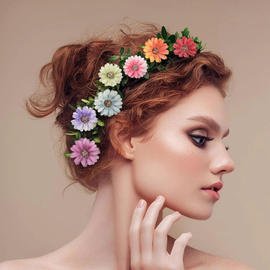 50 teste di rose artificiali, 3 cm, in plastica, per decorazioni fai-da-te, ideali per matrimoni