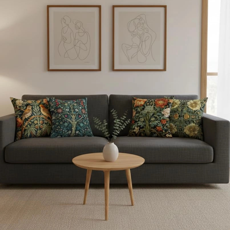 Coperte per cuscini, 45x45 cm, set da 4, motivo floreale, poliestere