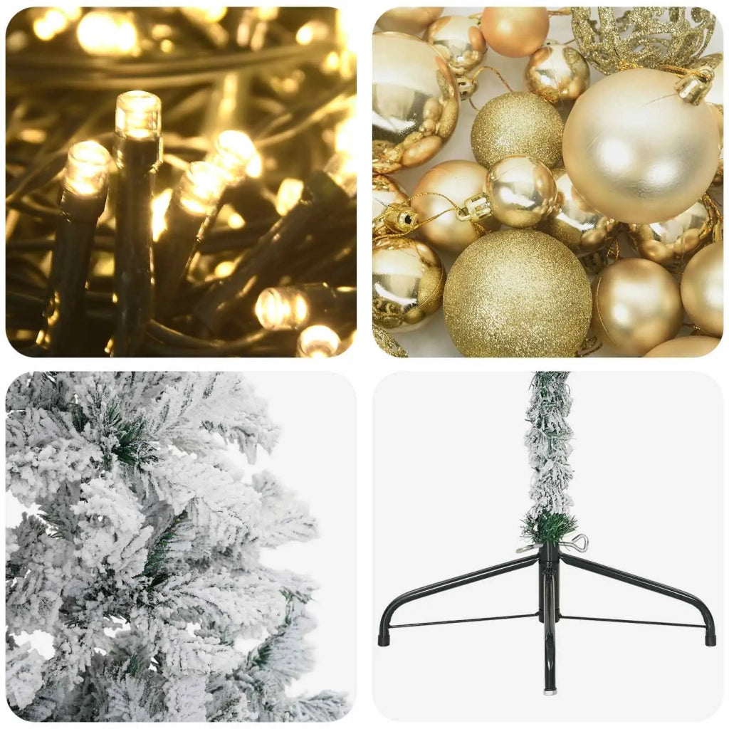 Albero di Natale artificiale con palline 180 cm 300 LED 3460907