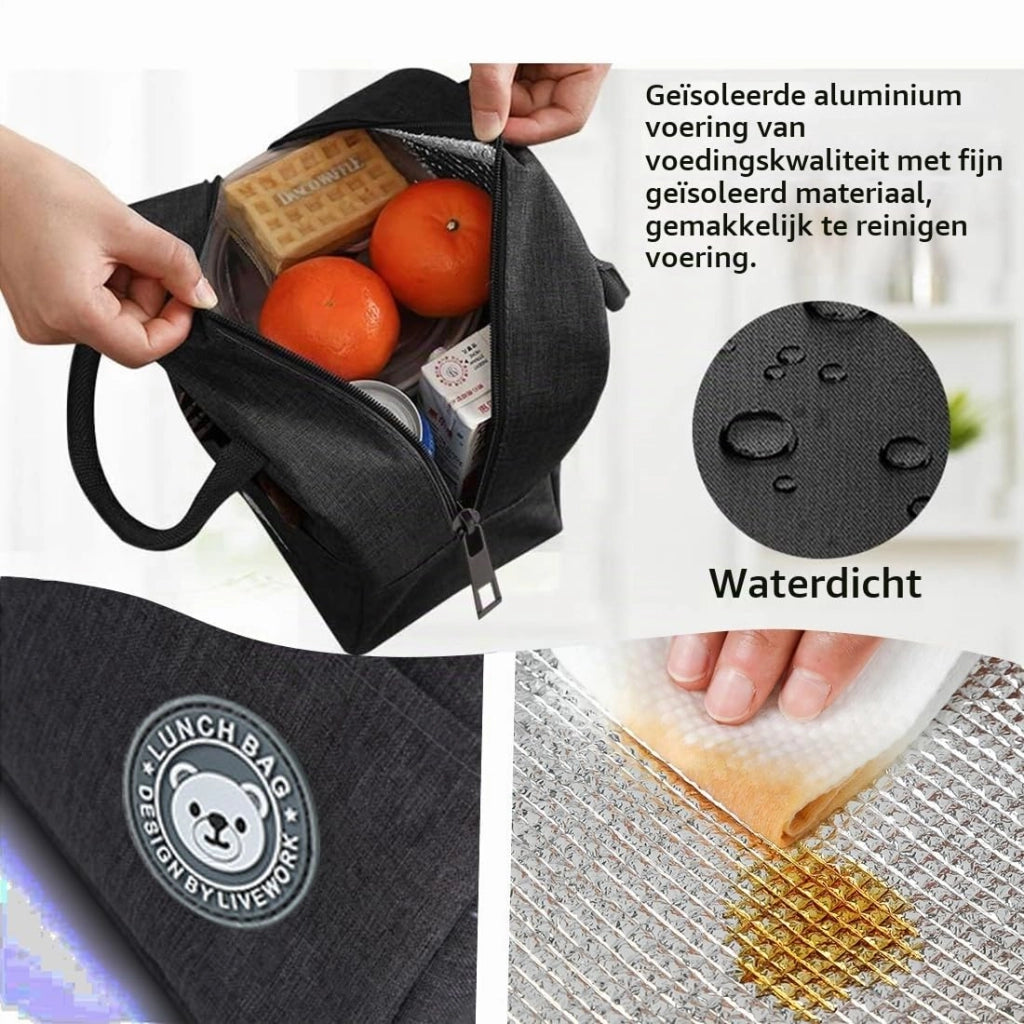 Borsa termica per il pranzo, capacità 6 litri, impermeabile, a prova di perdite, ideale per il lavoro e la scuola