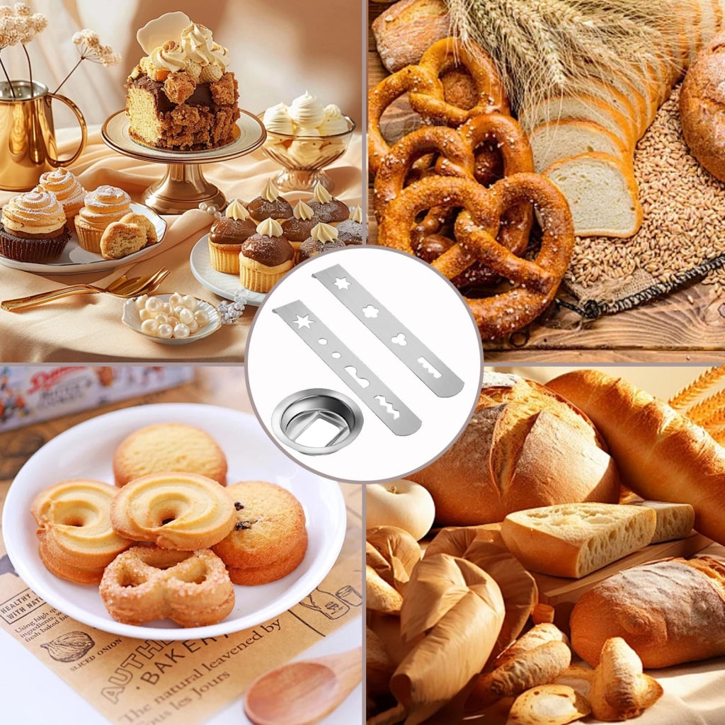 Accessorio per macinacarne per preparare dolci, in acciaio inossidabile, pressa per biscotti, 1 pezzo