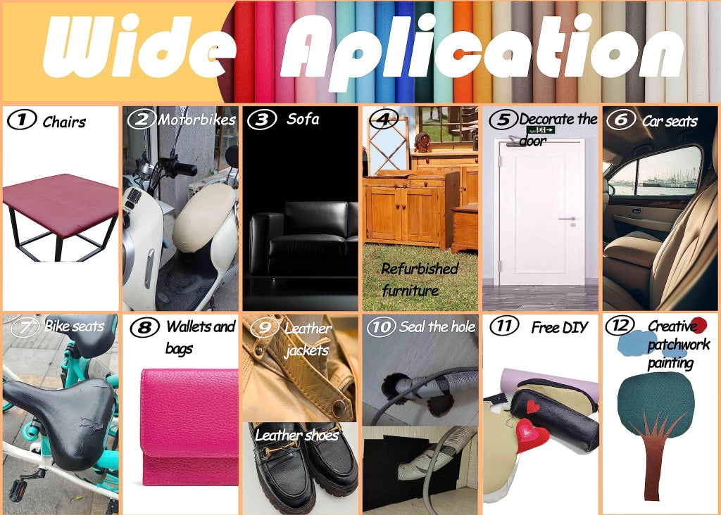 Kit di riparazione per ecopelle, autoadesivo, dimensioni 60 x 300 cm, per mobili e auto