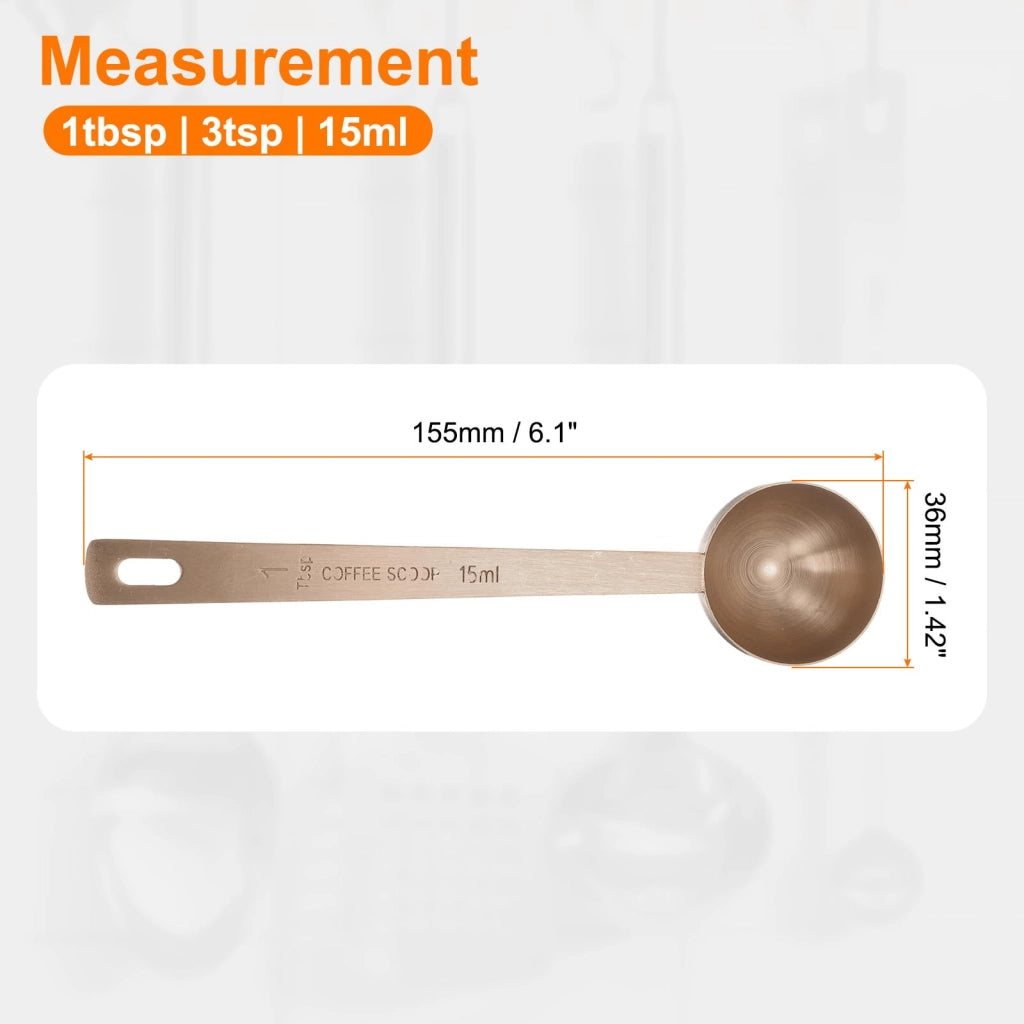Set di tre misurini da 15 ml, in acciaio inossidabile 304, finitura rosa oro