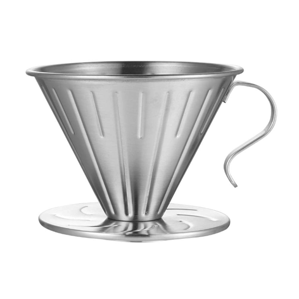 Tazza filtro in acciaio inossidabile, filtro per caffè riutilizzabile, forma conica