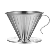 Tazza filtro in acciaio inossidabile, filtro per caffè riutilizzabile, forma conica