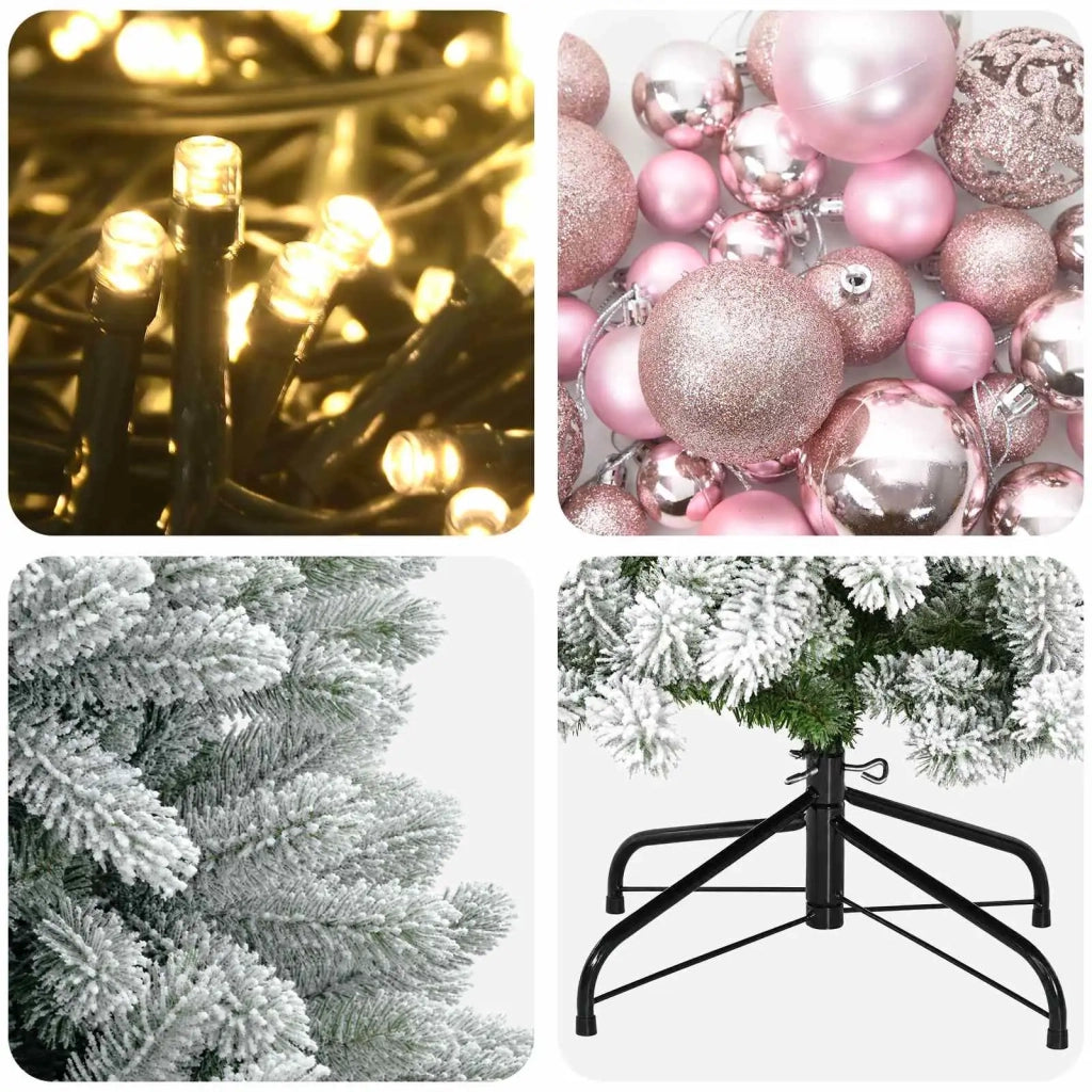 Albero di Natale Artificiale con Palline 180 cm 300 LED 3466713