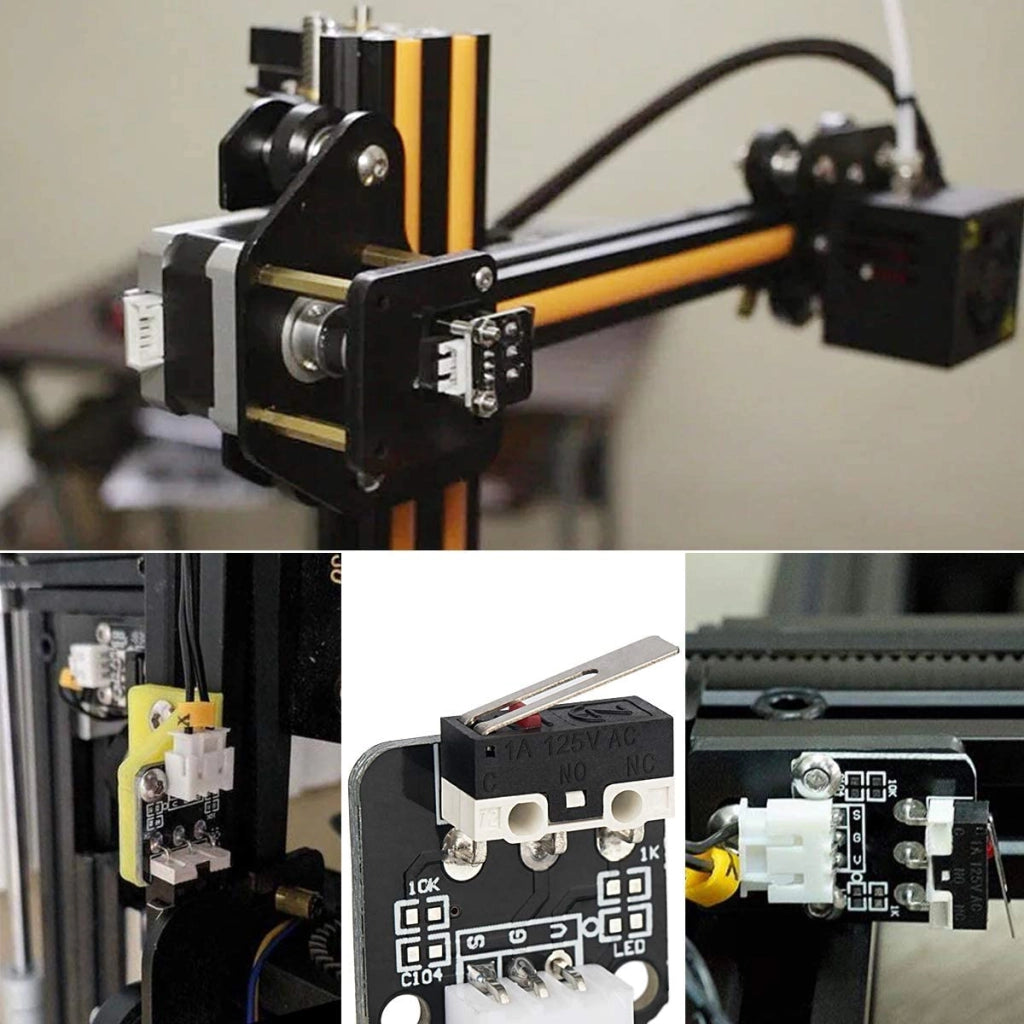 Set di 6 finecorsa per stampanti 3D, moduli meccanici finali con 3 pin e cavo da 1 metro per parti di stampanti 3D