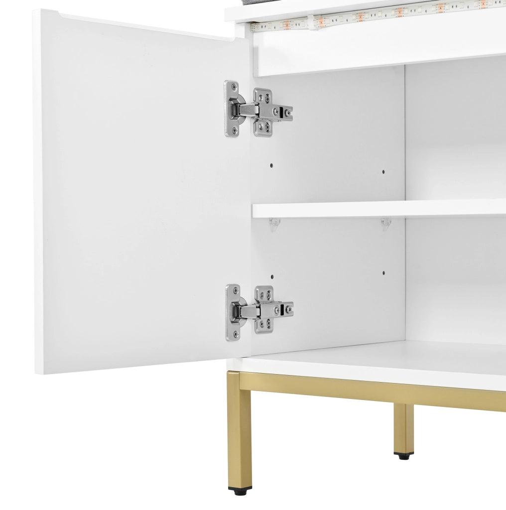 Mobile da ingresso bianco con panca, appendiabiti e scarpiera