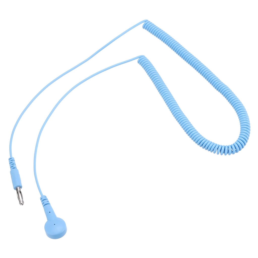 Cavo di messa a terra ESD, 300 cm, antistatico, con morsetto, 1 pezzo, colore blu