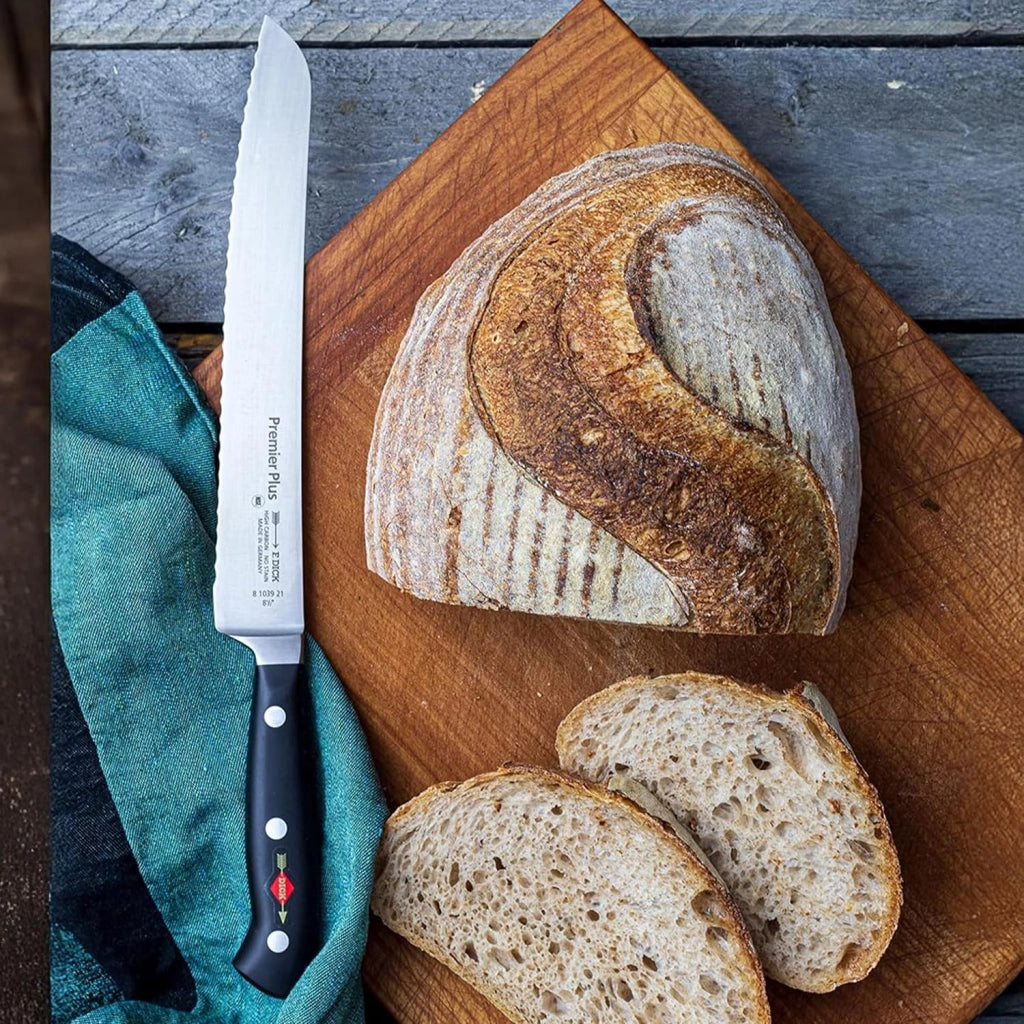 Coltello da pane, 20 cm, nero, acciaio inossidabile, 1 pezzo