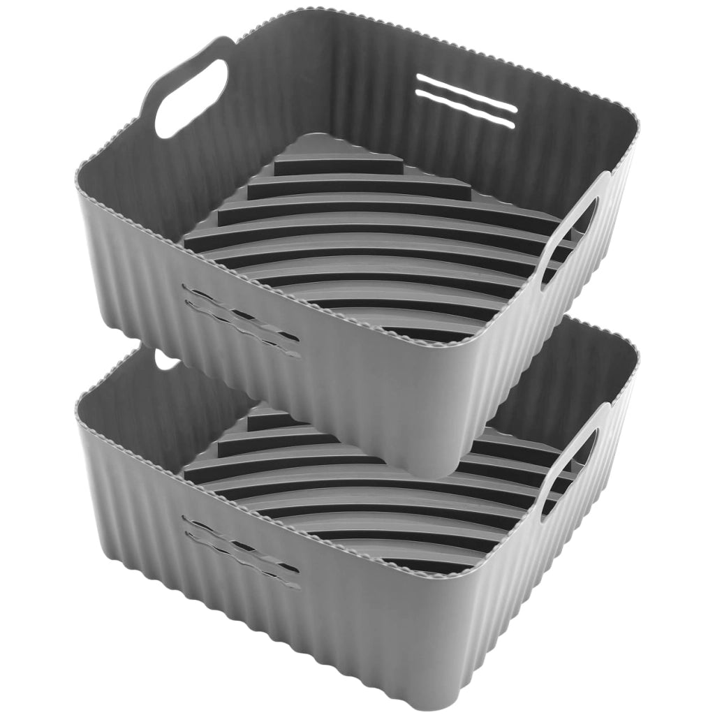 Stampi in silicone per friggitrici ad aria, 21 cm, confezione da 2 pezzi, resistenti al calore