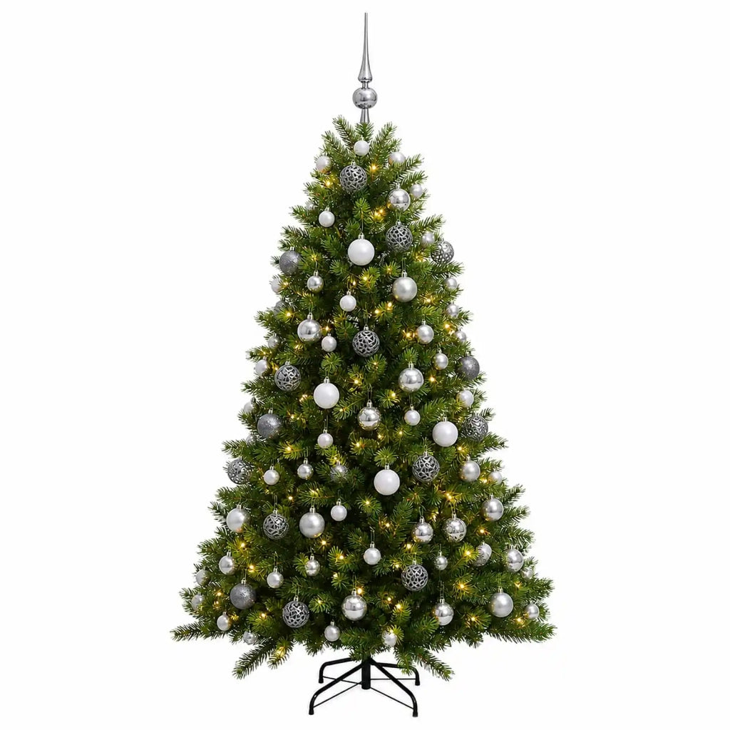Albero di Natale Artificiale con Palline 210 cm 300 LED 3467255