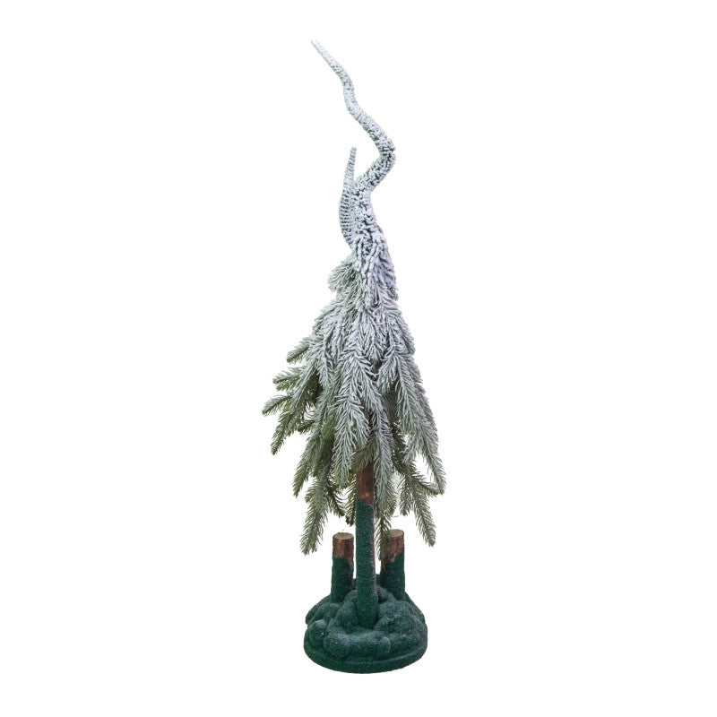 Albero plastica coppia innevato verde cm30h88