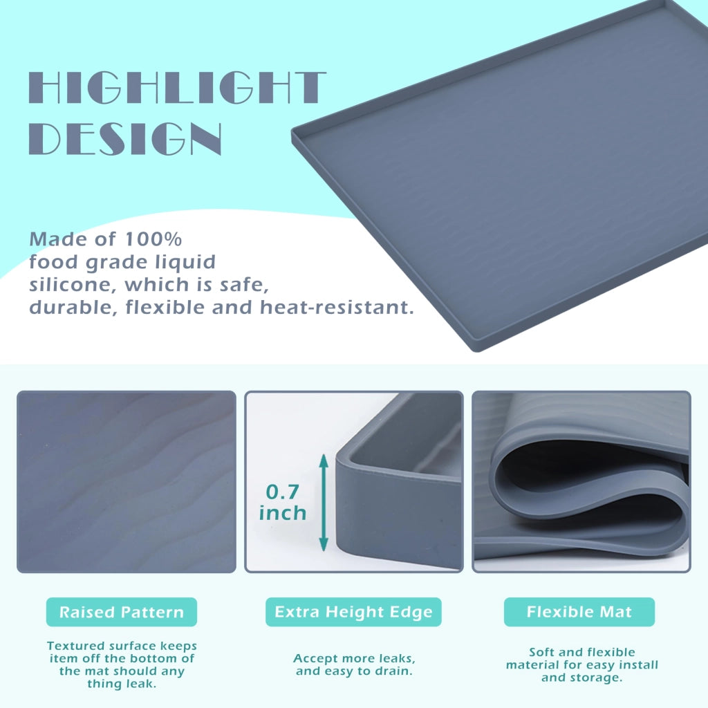Tappetino in silicone per mobiletti sottolavello, 55x71 cm, idrorepellente