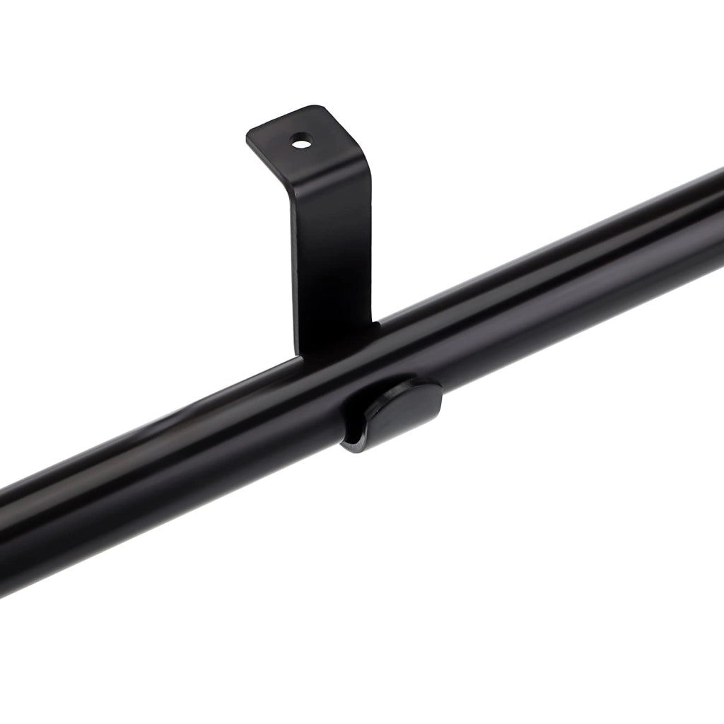 Supporti per tende in metallo, confezione da 3 pezzi, per barra da 25 mm, colore nero