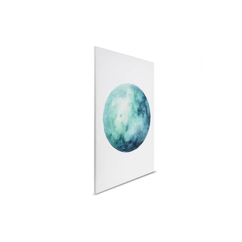 Stampa su tela, "Pianeta Verde", 50 x 75 cm, bianco e verde