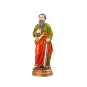 Figura di San Paolo, dipinta a mano, realizzata in resina, altezza 12 cm