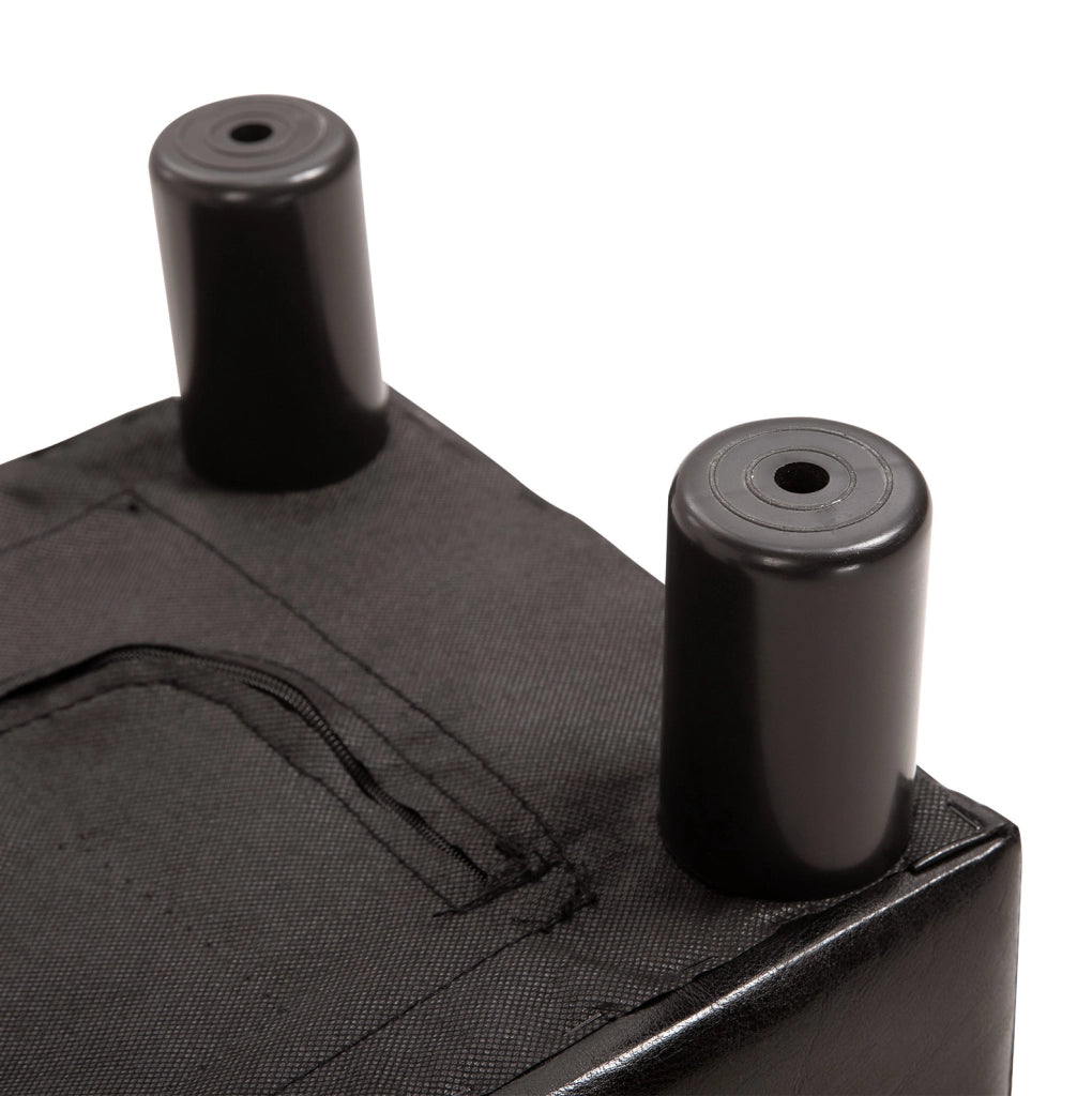 Pouf poggiapiedi marrone con seduta imbottita e portata di 100 kg