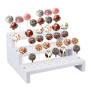 Supporto a 3 piani in legno per cake pop, con 90 fori, ideale per esporre le caramelle a forma di lecca-lecca
