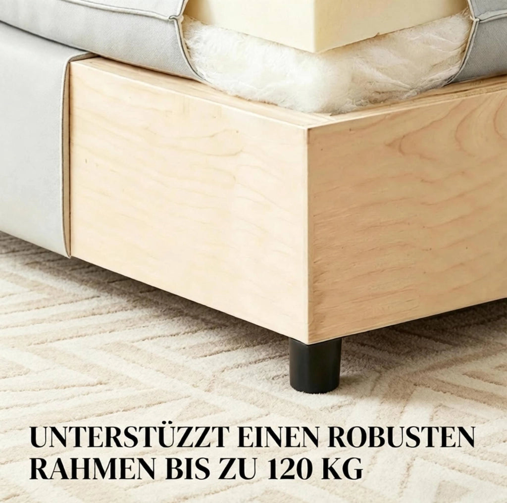 Pouf quadrato grigio e nero 75 x 75 cm con poggiapiedi