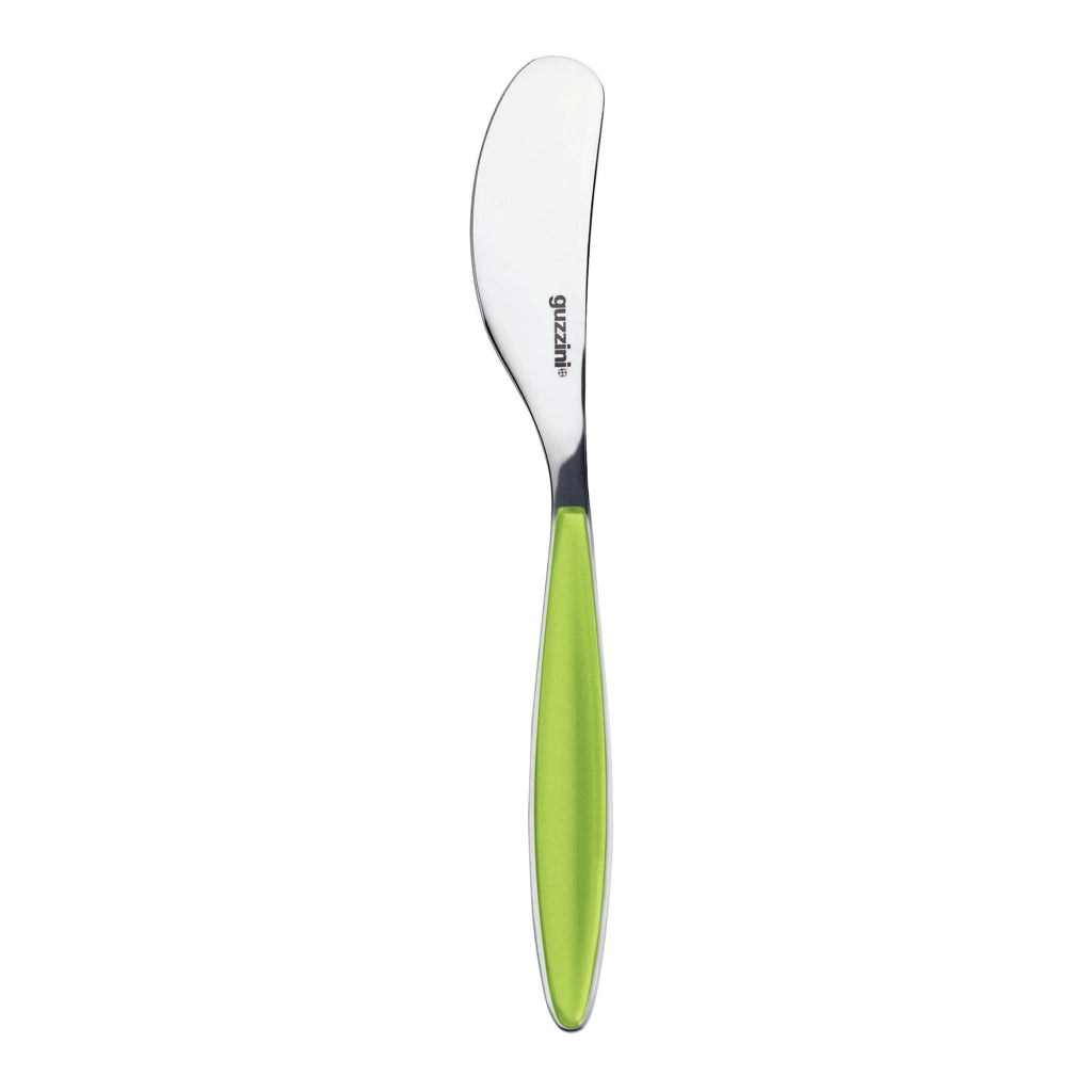 Coltello per burro, colore verde mela, 16 cm, acciaio inossidabile/plastica
