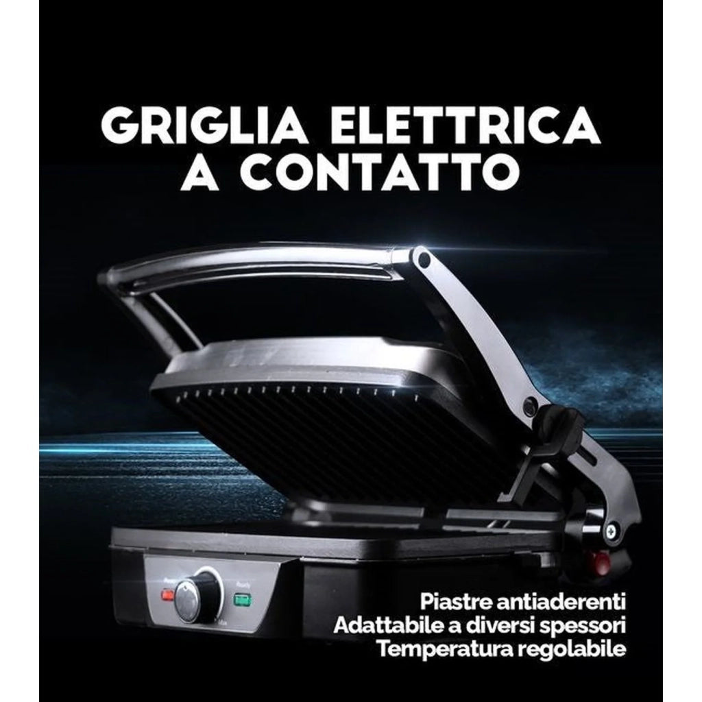 Innoliving INN-719 Griglia elettrica a contatto, piastre antiaderenti