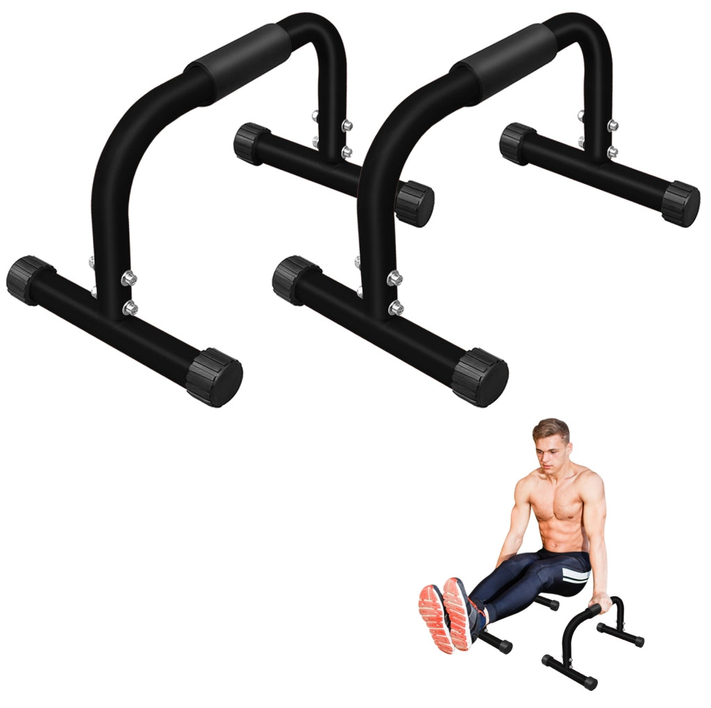 Parallettes 43,18 x 25,4 x 24,13 cm in ferro nero per dips e L-sit, antiscivolo