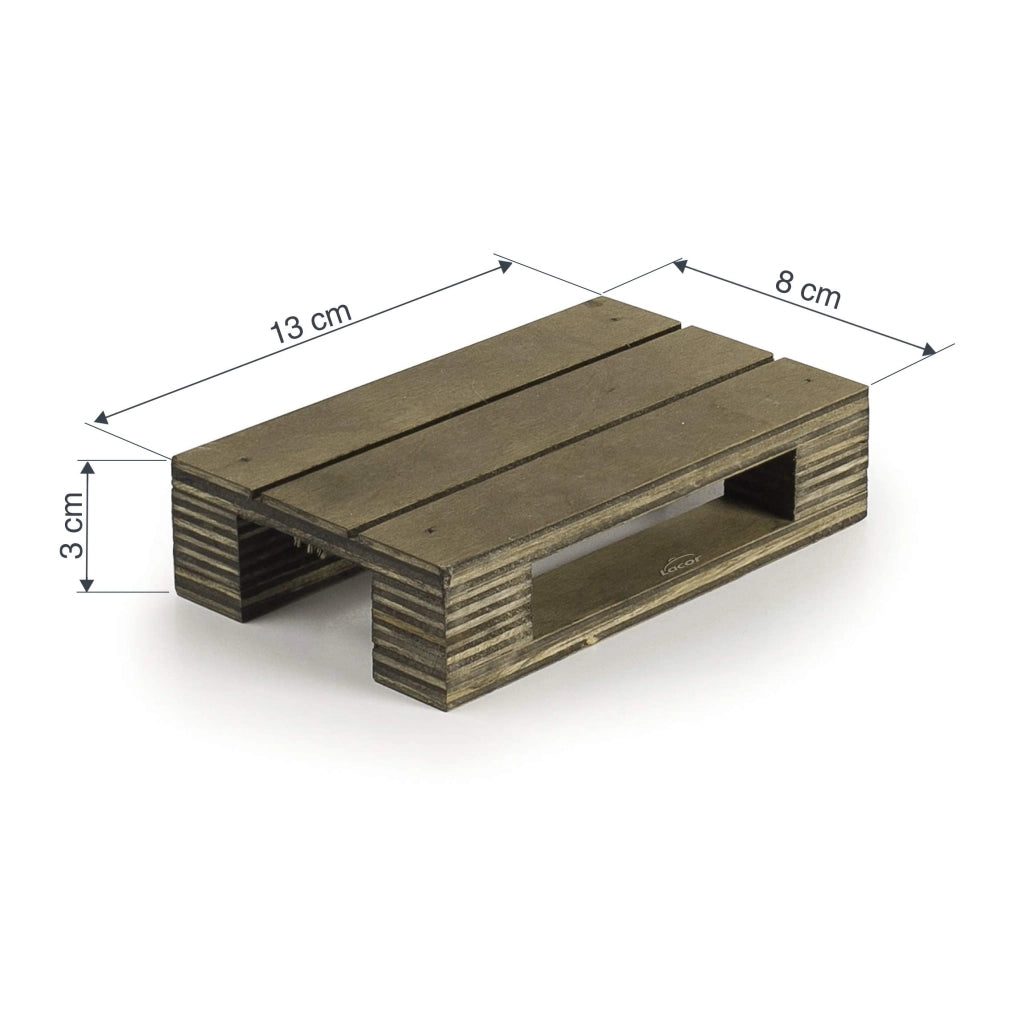 Mini-palette in legno di betulla, 13 x 8 cm, ideale per snack e tapas