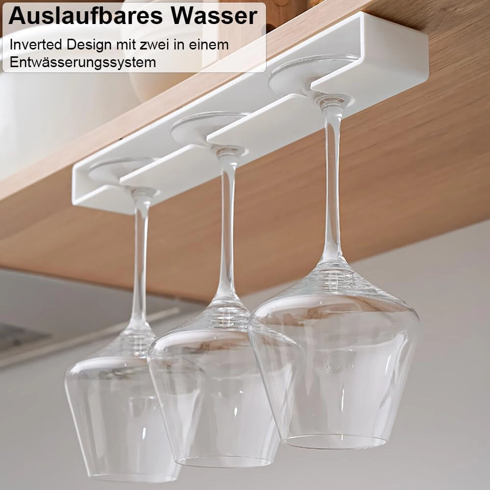 Portabicchieri da appendere, 2 pezzi, colore bianco, materiale plastico, lunghezza 33,5 cm