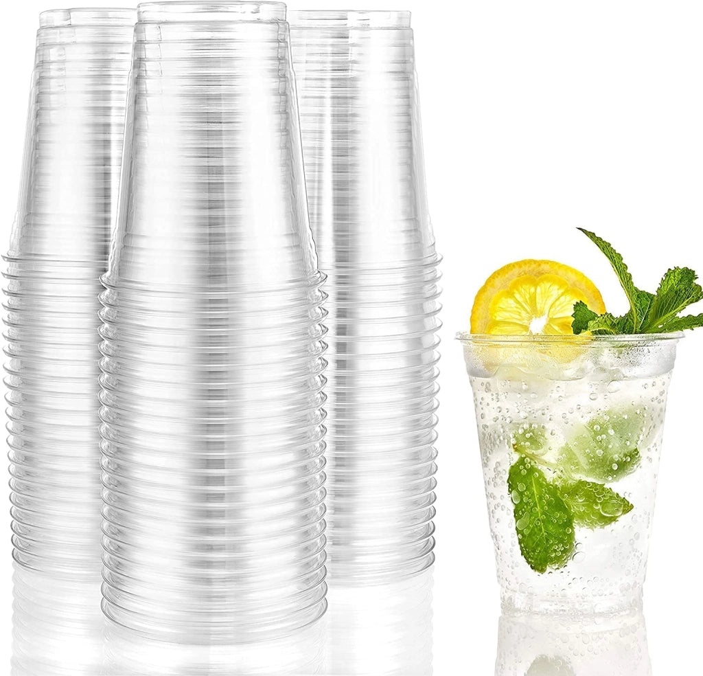 Bicchiere in PET da 700 ml, confezione da 50 pezzi, trasparente, riutilizzabile, resistente