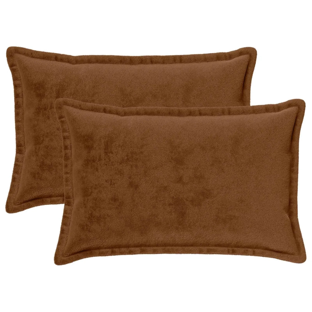 Federa 2 pz HOUTEN Marrone Chiaro 50 x 75 cm Flanella 919981
