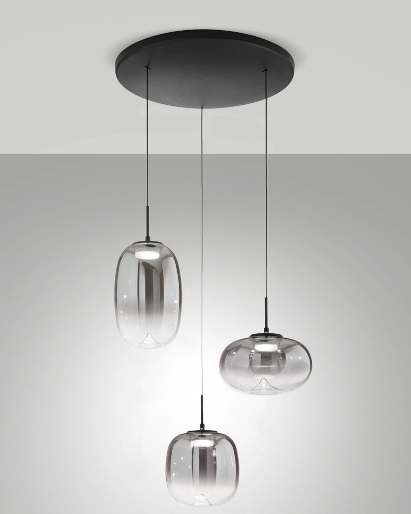 Lampada a Sospensione Brio LED 21W Grigio Chiaro - Fabas Luce