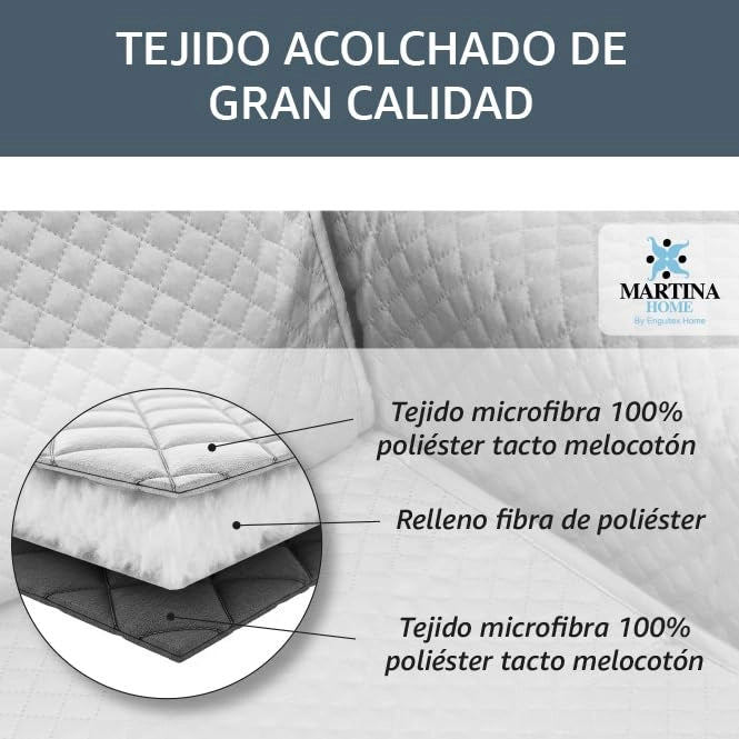 Copridivano per divano a 3 posti, modello Diamond XL, grigio/antracite, 170 cm
