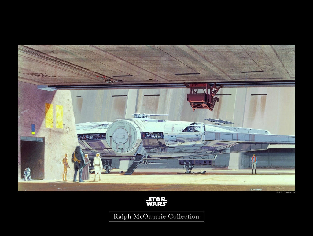 Stampa su tela, Star Wars, classico hangar di Mos Eisley, 40x30 cm