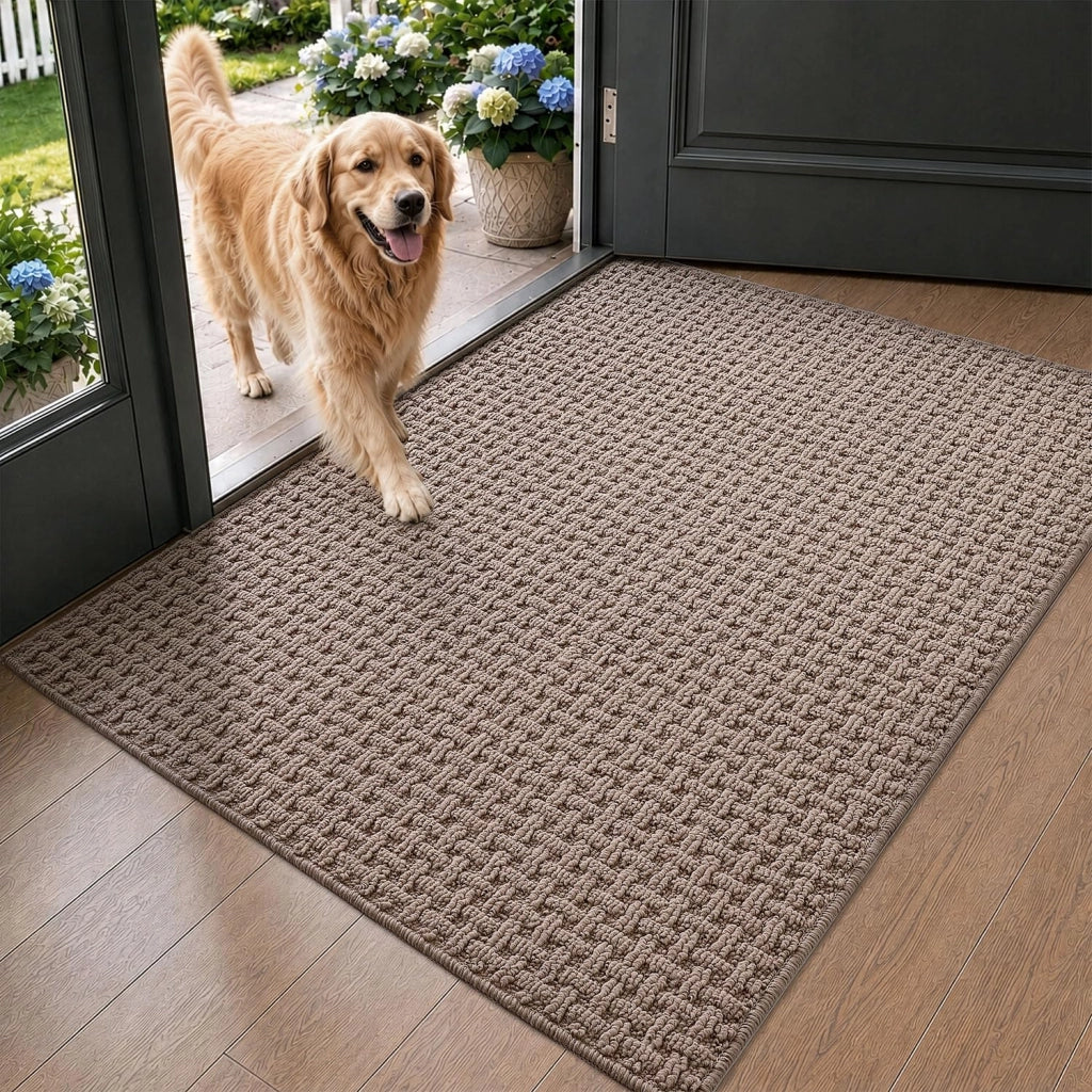 Tappetino per interni di porte, lavabile, 90x150 cm, color beige, antiscivolo
