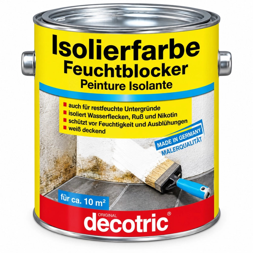 Pittura Isolante Antimacchia e Antiumidità 2 L Bianca per Pareti e Muri