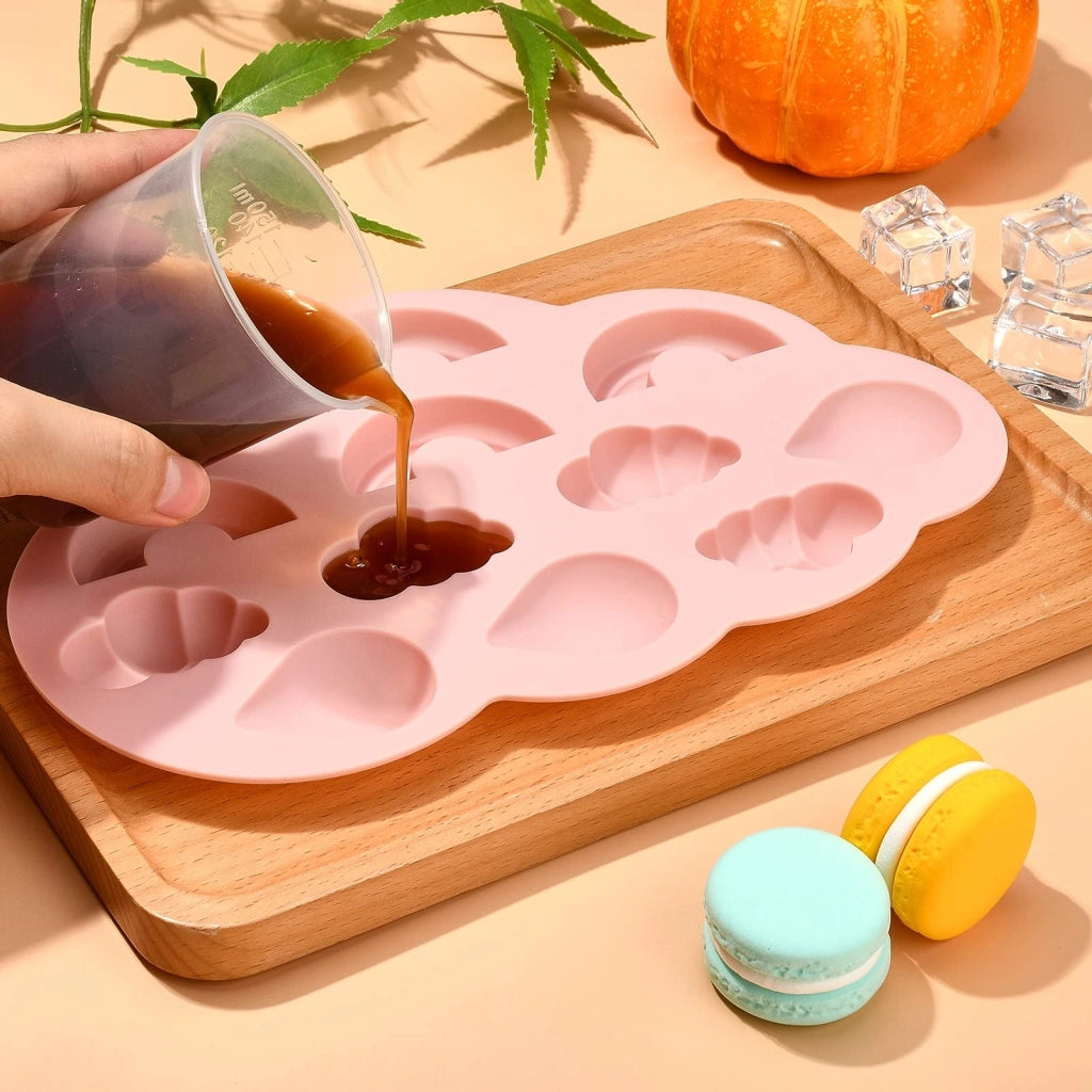 Set da 5 stampi in silicone: arcobaleno, nuvola, goccia