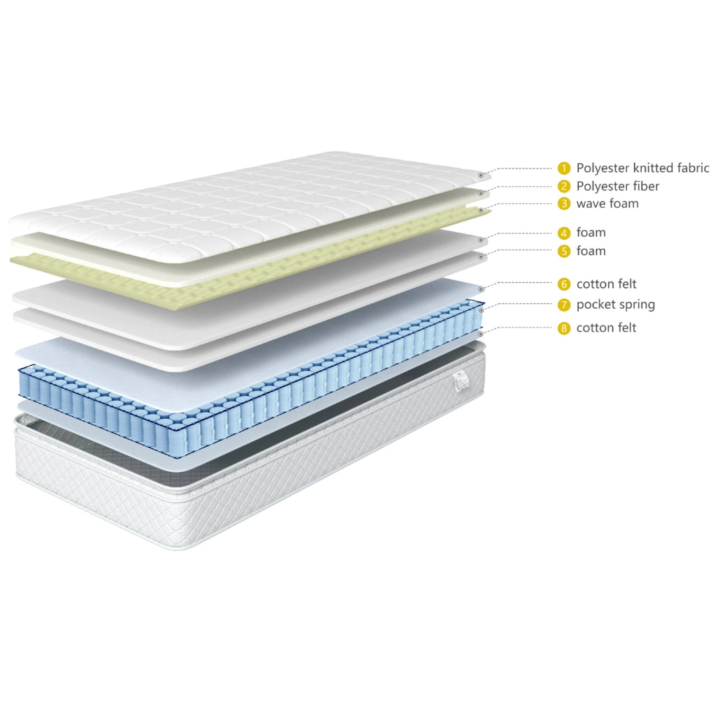 Letto contenitore 90x200 cm grigio con USB-C, rete in legno e materasso