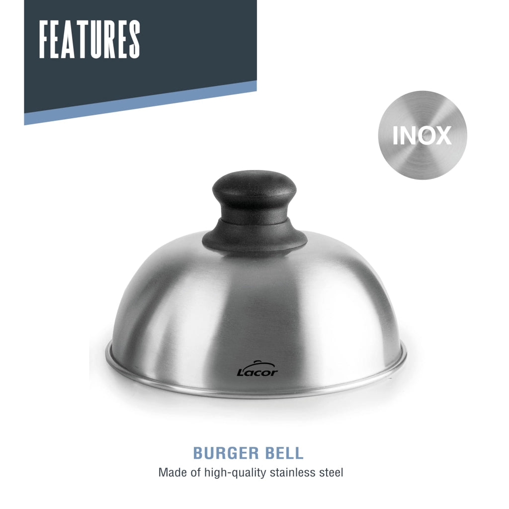 Copertura in acciaio inossidabile per hamburger, diametro 16 cm