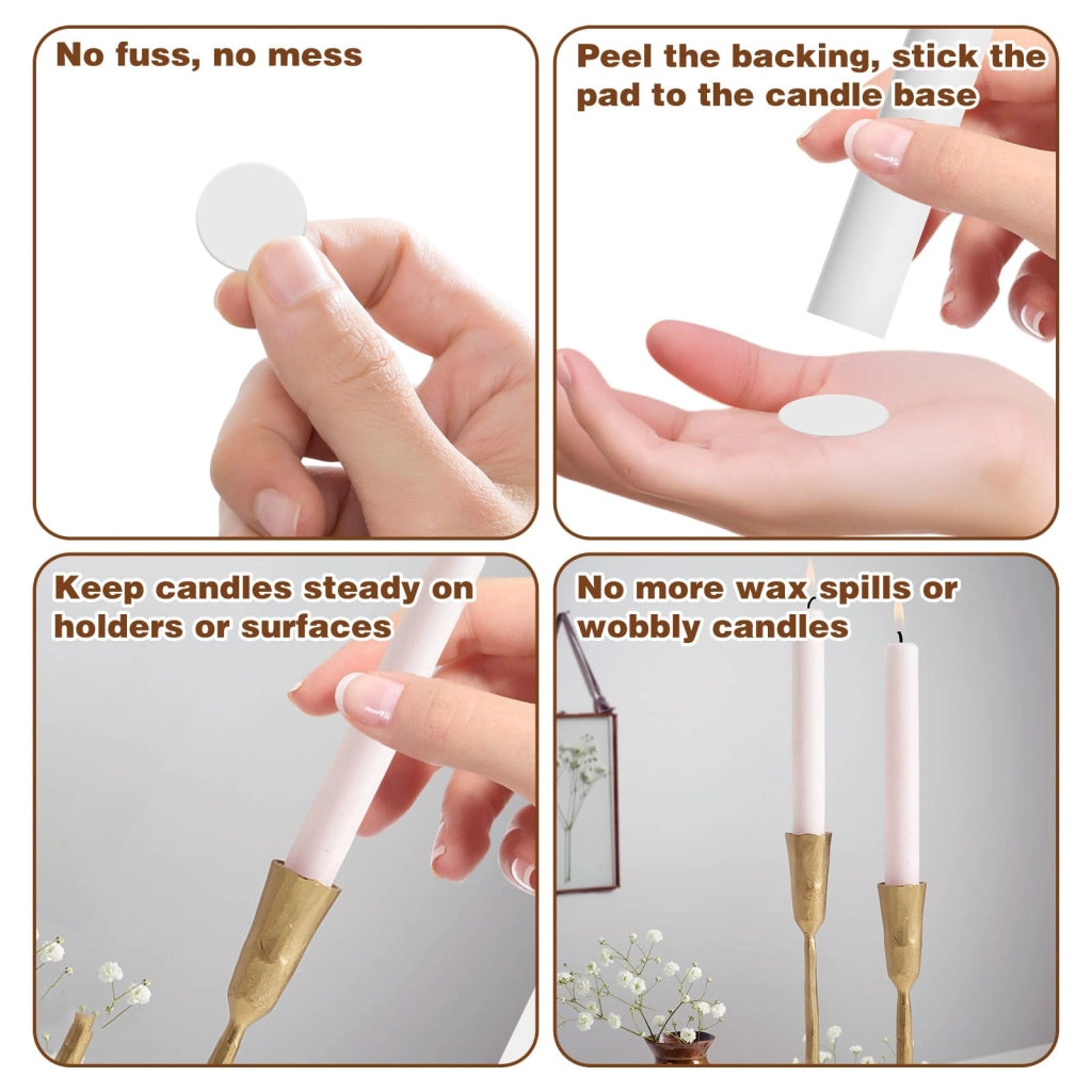 Portacandele per candele con punta affusolata, 20 pezzi, in silicone, colore bianco